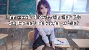 Làm sao để tf88 cho tân thủ (2026) bảo mật tài khoản cơ bản