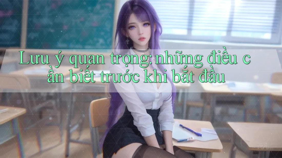 Lưu ý quan trọng – Những điều cần biết trước khi bắt đầu